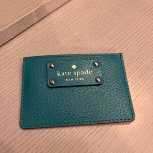Teal Kate Spade card holder